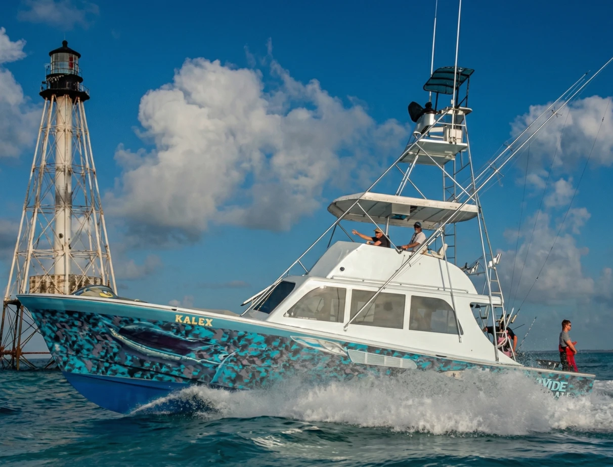 Charter fishing boat